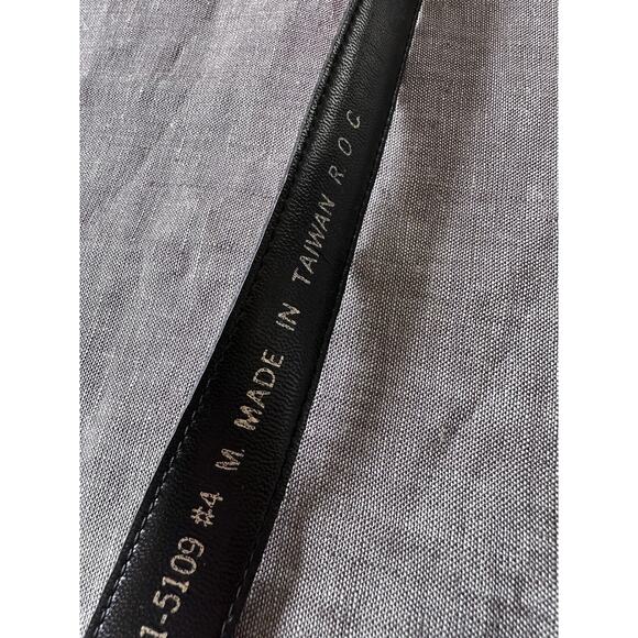 Vintage Kathy young Belt signed solid brass Buckle abstract art Red Snake Skin M - Picture 12 of 16